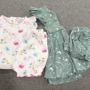 Mixed Set of Kids sets - Pink Sea Life & Green Constellation- bundle
